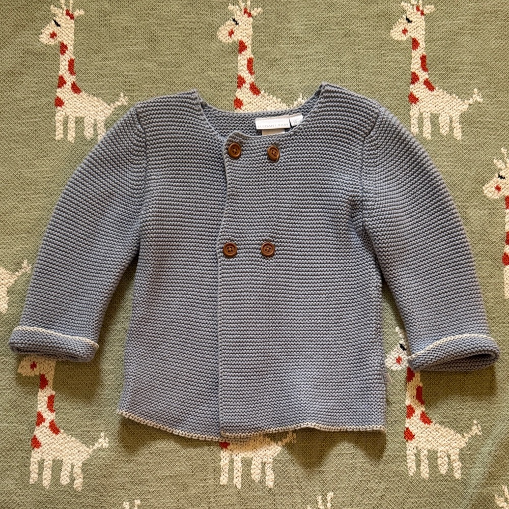 Elegant Baby Sofia & Finn Blue Cardigan 18M